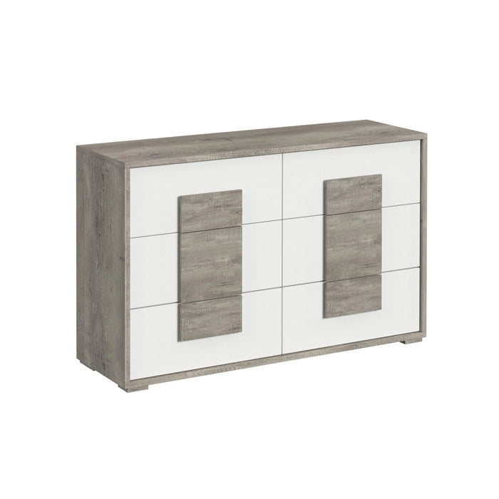 San Matteo 6-Drawer Dresser in Dual Tone