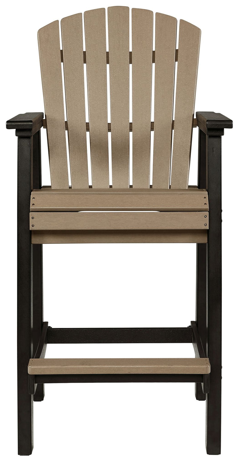 Fairen Trail - Tall Barstool (Set of 2) - Black / Driftwood