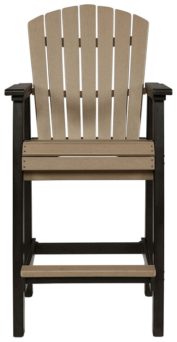 Fairen Trail - Tall Barstool (Set of 2) - Black / Driftwood