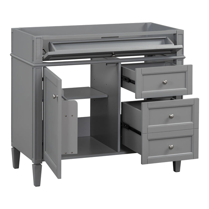 Bathroom Vanity With 2 Drawers And Tip-Out Drawer, Storage Cabinet