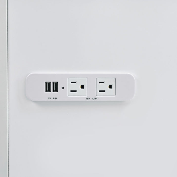Ariana - Complete Vanity With Lightbulbs - Glossy White