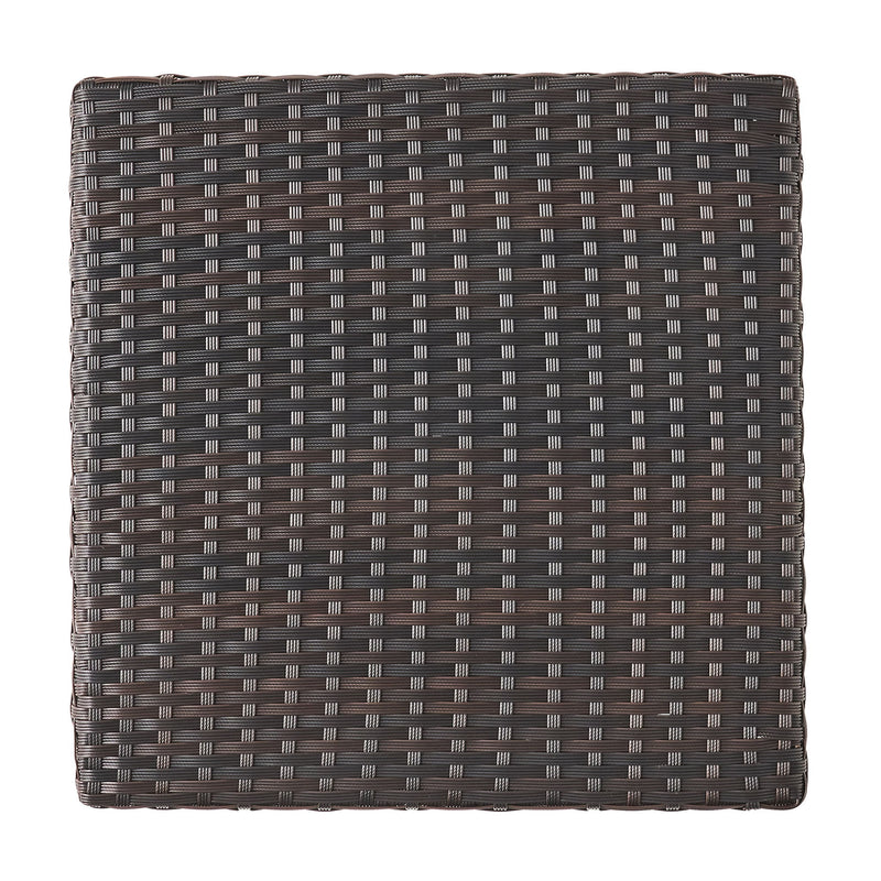 Luminant - Outdoor Side Table With Iron Frame - Brown