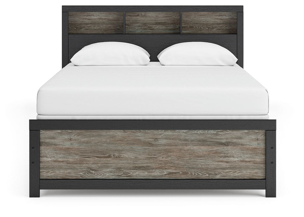 Broachmyn - Lighted Bookcase Panel Bed