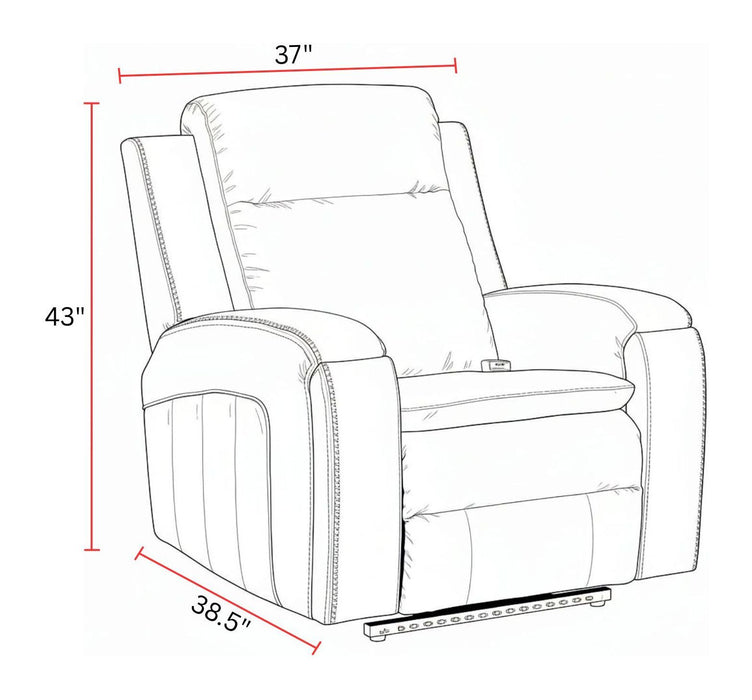 Armstrong - Power Recliner With Heat, Massage And Auto-Glide