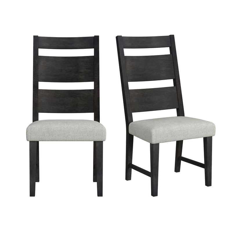 Jemma - Wood Back Dining Side Chair (Set of 2) - Dark Espresso / Beige Linen