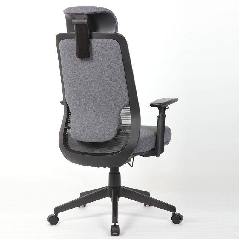 High Back Ergonomic Office Chair With Adjustable Headrest & 5D Armrest, Height Adjustable Swivel For Home Office - Antique Gray
