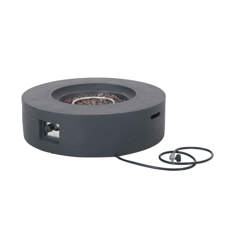 Modern Lightweight Concrete Outdoor Circular Fire Pit 50, 000 Btu