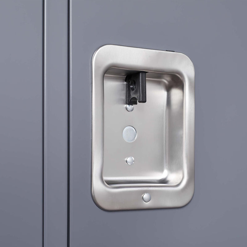 6 Door Lockers With Lock For Employees, Storage Cabinet For Home, Gym, Office, School, Garage - Gray