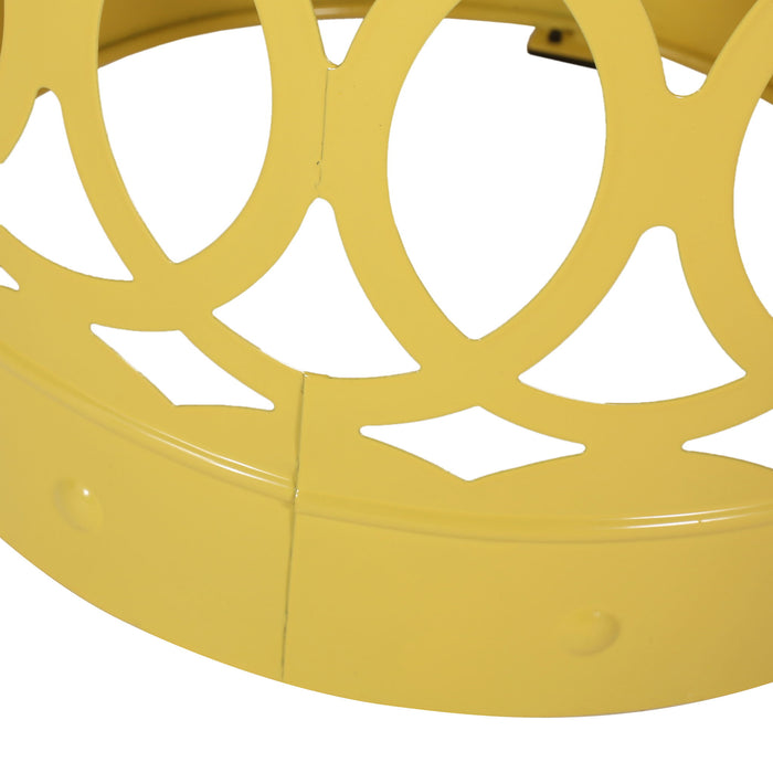 Outdoor Metal Large End Table, Modern Design
