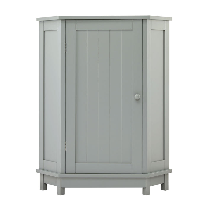 Bathroom Cabinet Triangle Corner Storage Cabinet With Adjustable Shelf Modern Style