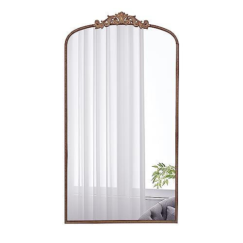 Arch Mirror, Baroque Inspired Wall Decor For Bathroom, Bedroom, Living Room