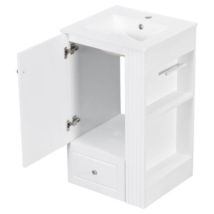 Modern Freestanding Bathroom Vanity With Sink, Soft-Close Drawer, Towel Bar