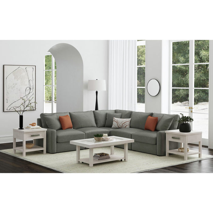 Avalanche - End Table With USB - Antique White
