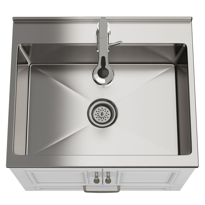 Cardinal - Laundry Cabinet With Faucet And Sink - White