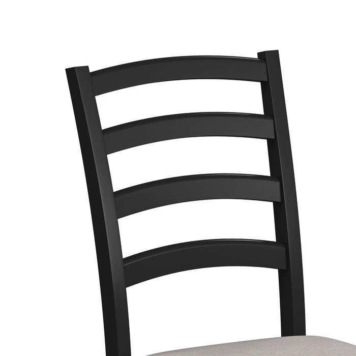 Tulane - 5 Piece Dining Set (Counter Table & 4 Counter Chairs) - Oak & Black
