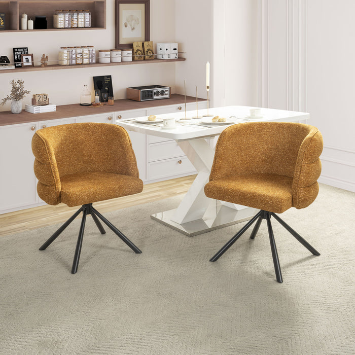 270 Degree Swivel Upholstered Desk Chairs (Set of 2)