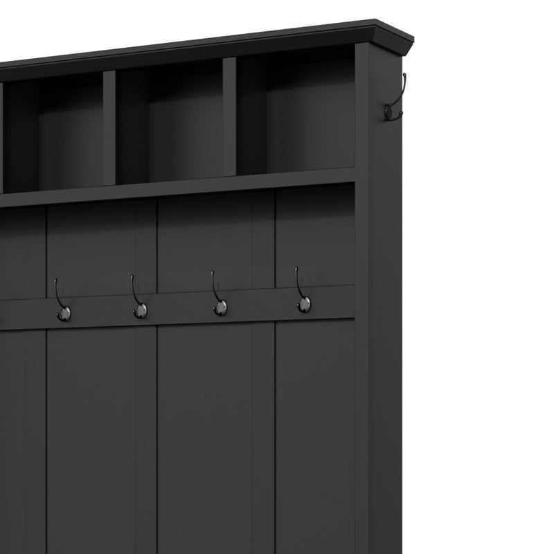 Hall Tree With Storage Bench Mudroom Coat Rack With 6 Hooks