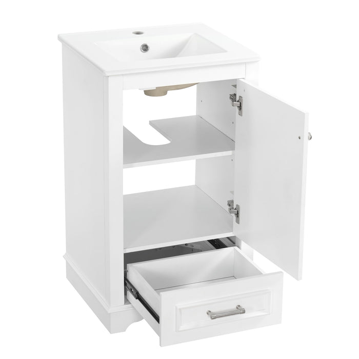 20" Bathroom Vanity With Sink, 1 Drawer, Freestanding Single Set