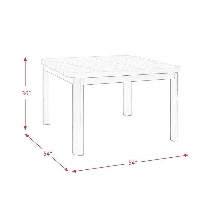 Francesca White Counter Height Dining Table