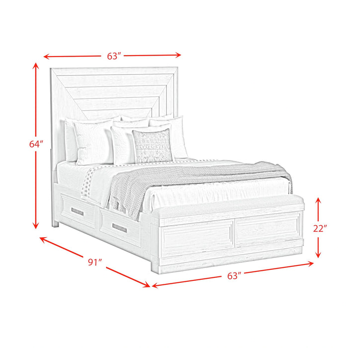 Avalanche Storage Bed in Antique White