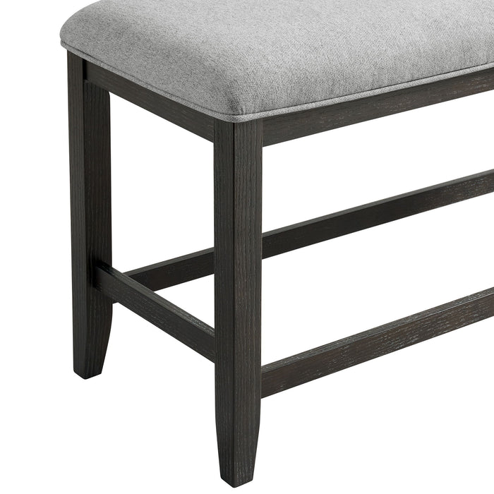 Elodie - Fabric Counter Bench - Charcoal / Gray