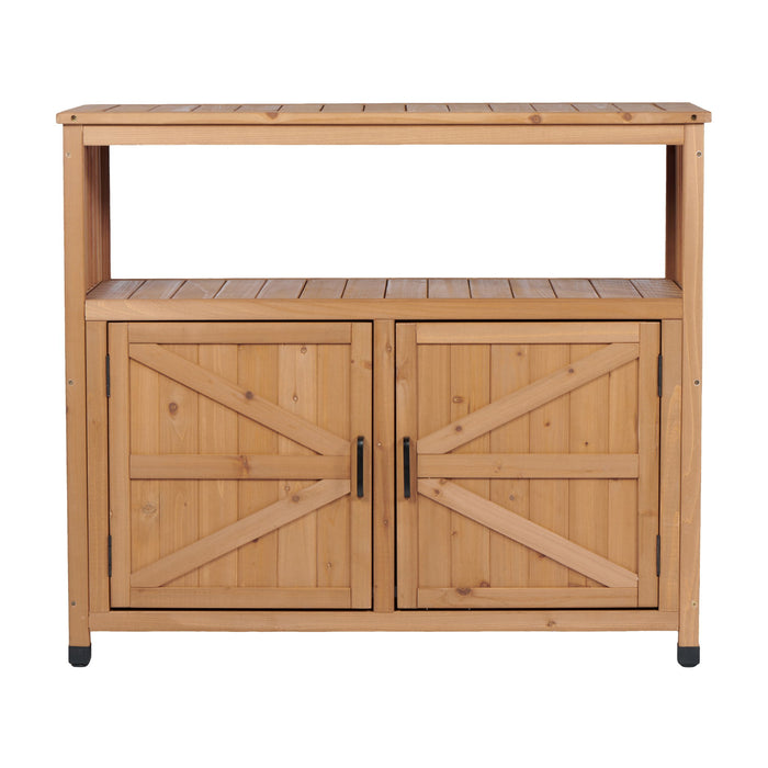 Patio Bar Table Set With Storage
