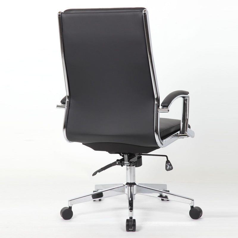 Breathable Mid Back Swivel Computer Chair With Foldable Armrest - Black
