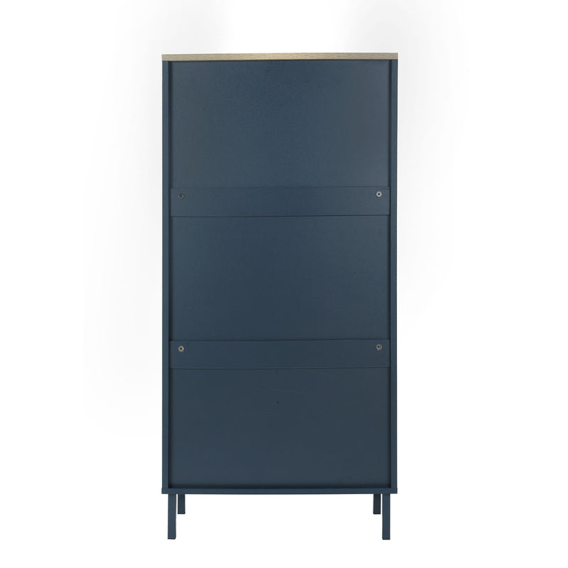 Modern Rattan 3 Door Shoe Rack Cabinet For Entryway