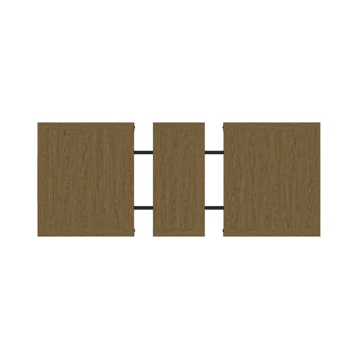 Heritage - Rectangular Dining Table With 18" Leaf - Oak Brown And Black
