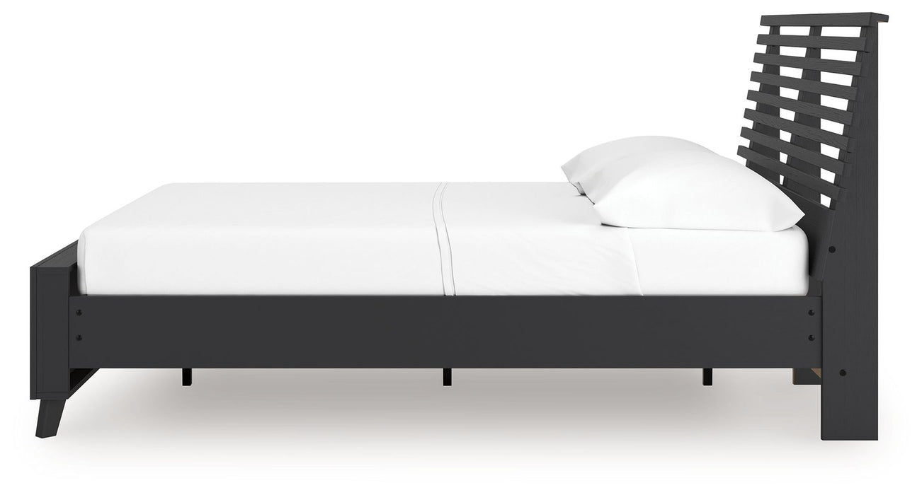 Danziar - Full Slat Panel Bed - Black