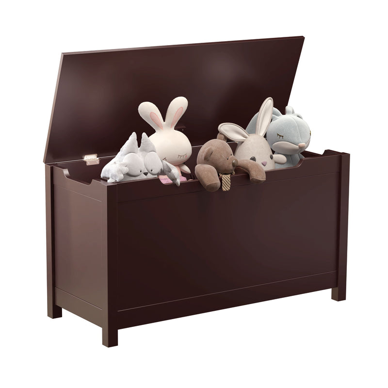 Toy Box Storage With Safety Hinged Lid