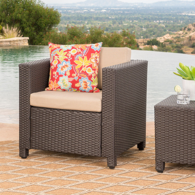 Stylish Outdoor Club Chair With Weather Resistant Cushions
