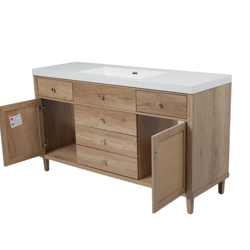 Modern Bathroom Vanity With Sink, Soft Close Drawers