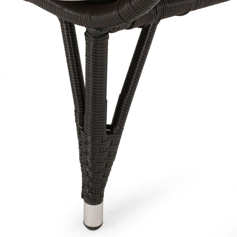 Outdoor Wicker Standing Basket Chair With Cushion