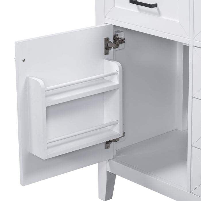 Modern Bathroom Vanity With Sink Combo, 3 Drawers, Undermount Drop-In Sink