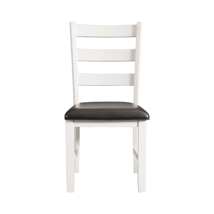 Martin 5 Pc Dining set (Dark Brown Top - White Base)