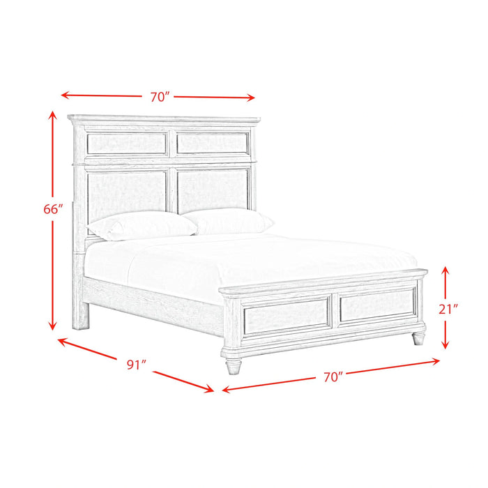 Whit-Ash Panel Bed