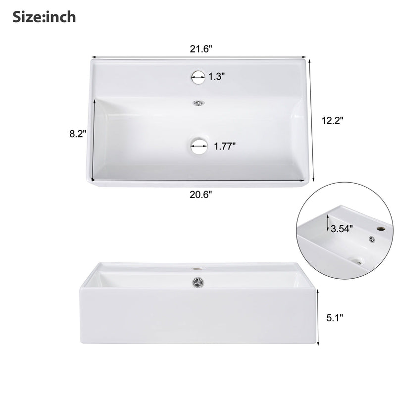 Bathroom Vanity With Sink, Freestanding Wood Grain Cabinet With Storage