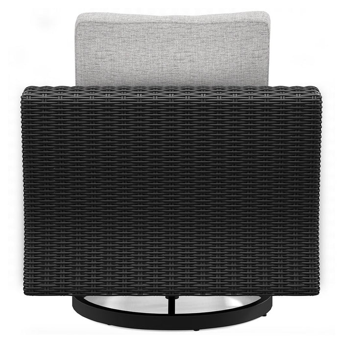 Beachcroft - Swivel Lounge Chair - Black / Light Gray