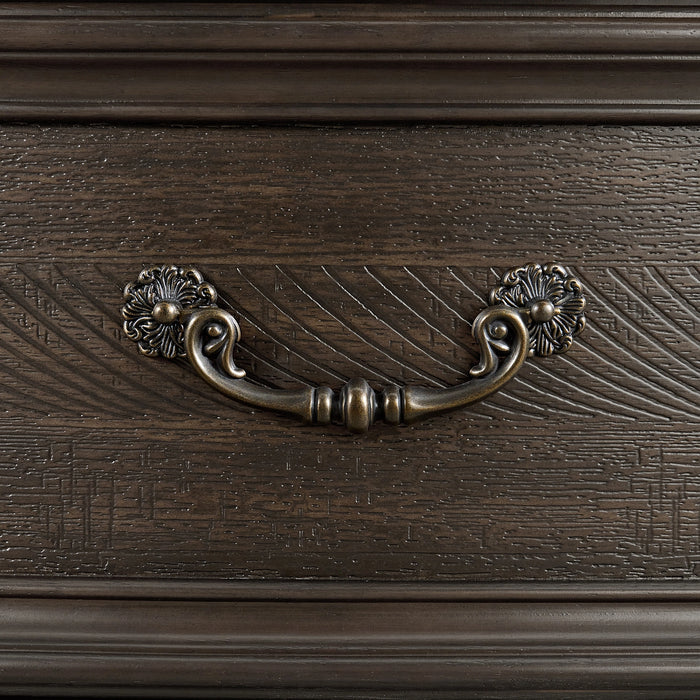 Brunswick 2-Drawer Nightstand with USB in Mahogany