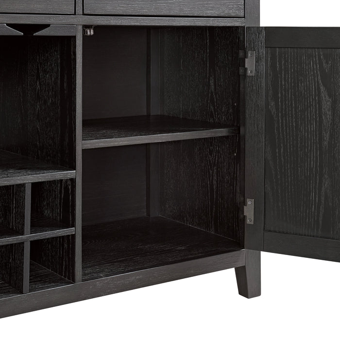 Axel Server in Light Grey and Espresso