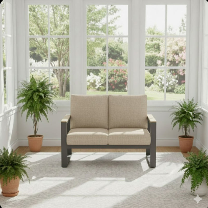 All-Weather Loveseat Sofa With Thick Cushions