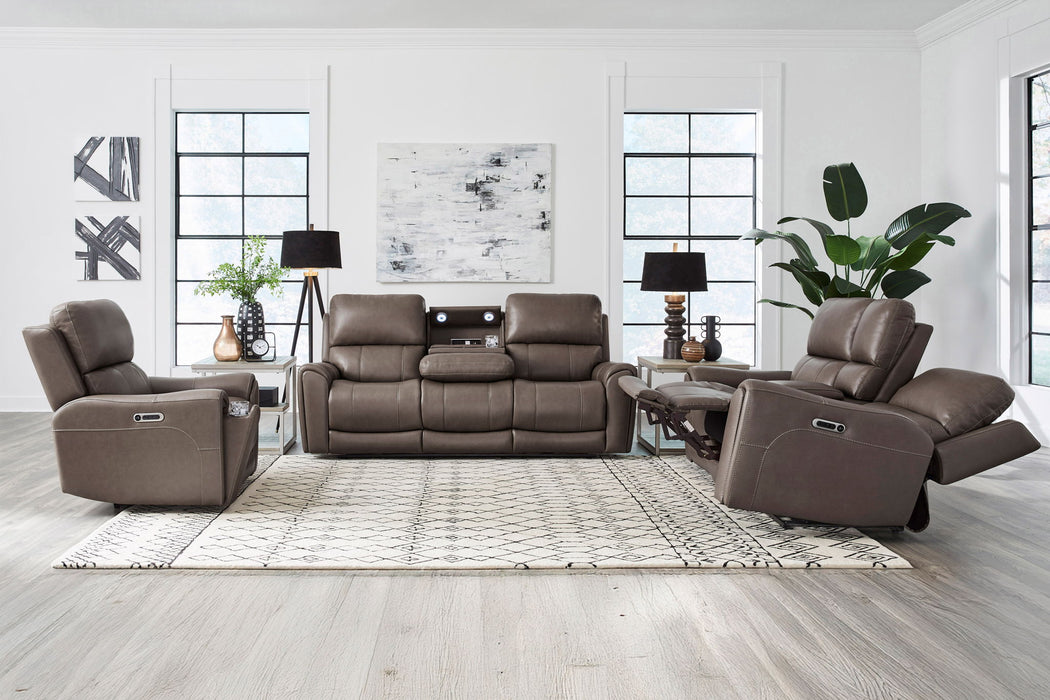 Hancock - Zero Gravity Power Reclining Console Loveseat P3