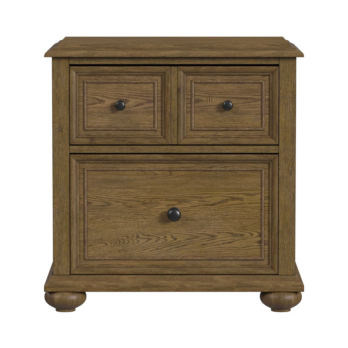 Heritage & Home Nightstand with USBC in Oak Brown