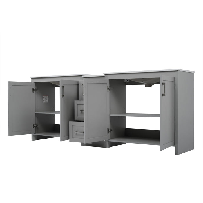 Double Sink Bathroom Vanity With Quartz Countertop