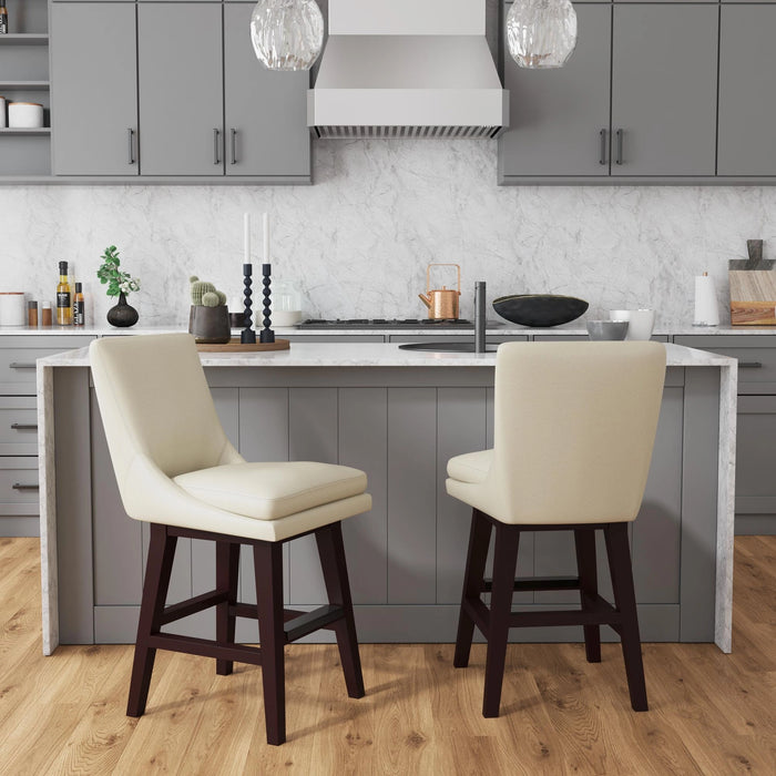 Villanova Swivel Counter Stool in Espresso (2 Per Carton)