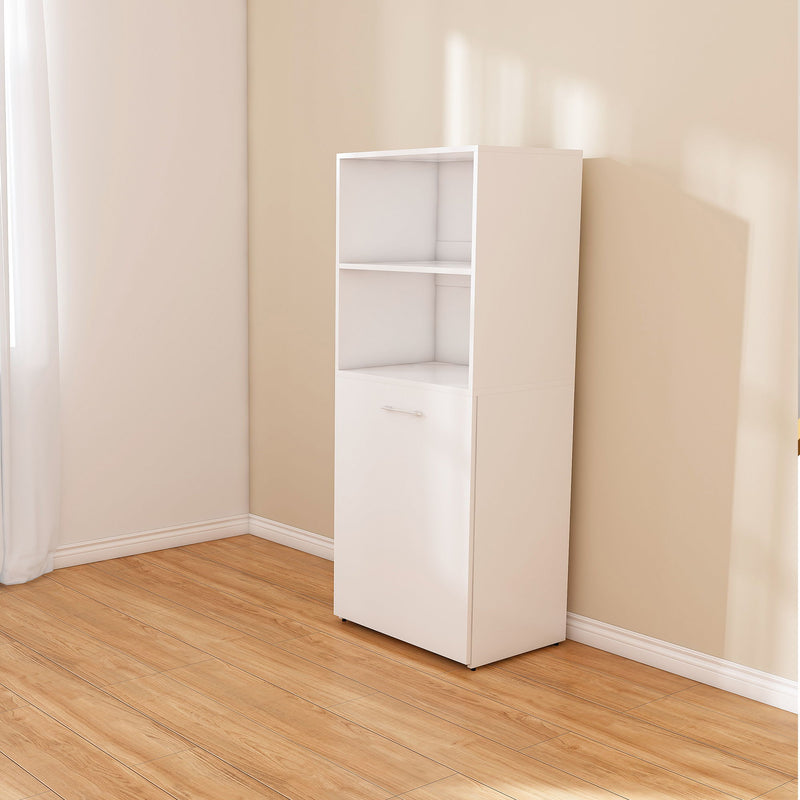 Stretchable Office Desk With Storage Shelves And Mobile Wheels