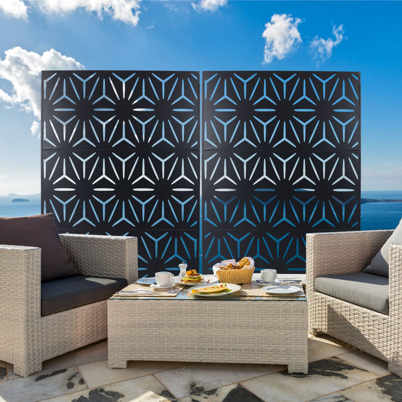 Outdoor & Indoor Metal Privacy Screen, Freestanding Decorative Panels