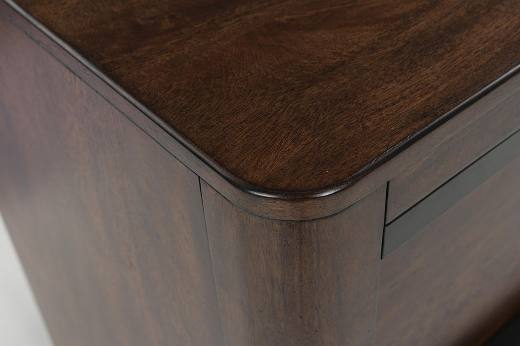 Dilenno - Two Drawer Night Stand - Dark Brown