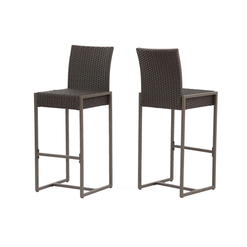 Outdoor Barstool With Hand Crafted Details (Set of 2)